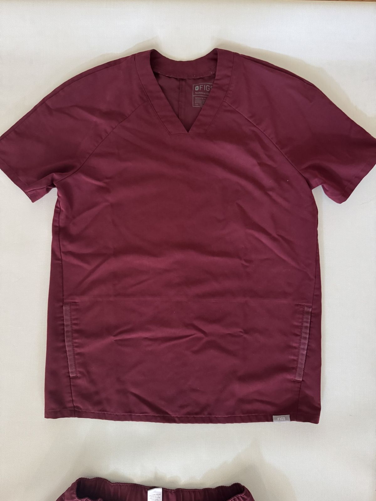 Jaanuu Male Scrubs Top - Sangria, S